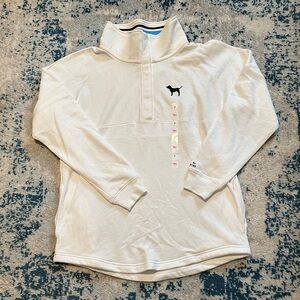 PINK Victoria's Secret White Pullover Sweatshirt NWT small cute
